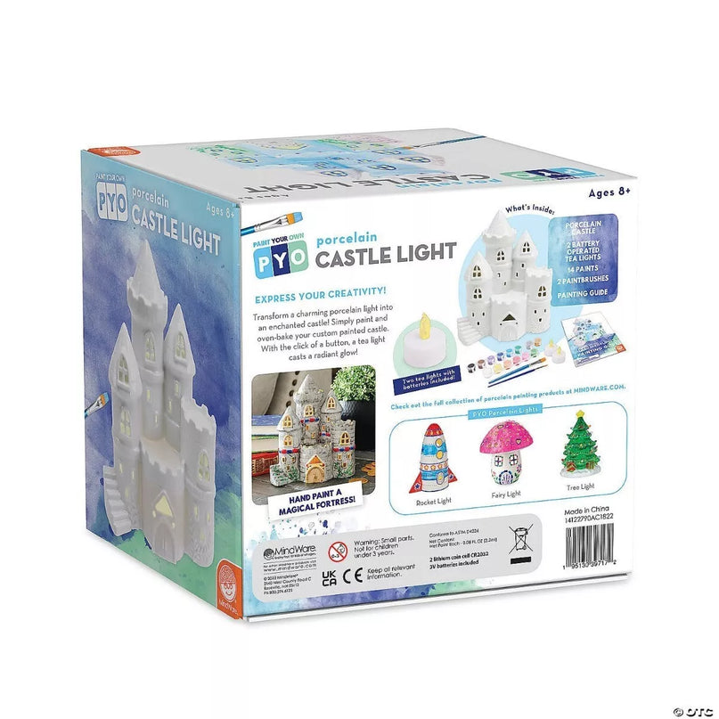 PAŽEISTA PAKUOTĖ: Kūrybinis rinkinys „Paint Your Own Porcelain Castle Light“