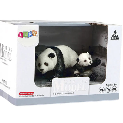 Pandos figūrėlių rinkinys – suaugusi panda ir jauniklis, „Animals of the World“ serija