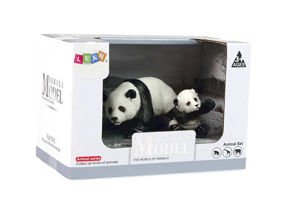 Pandos figūrėlių rinkinys – suaugusi panda ir jauniklis, „Animals of the World“ serija