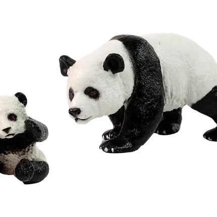Pandos figūrėlių rinkinys – suaugusi panda ir jauniklis, „Animals of the World“ serija