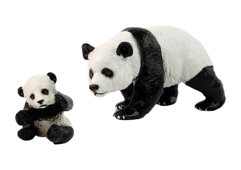 Pandos figūrėlių rinkinys – suaugusi panda ir jauniklis, „Animals of the World“ serija