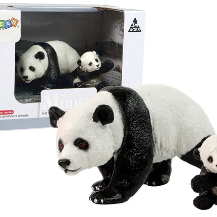 Pandos figūrėlių rinkinys – suaugusi panda ir jauniklis, „Animals of the World“ serija