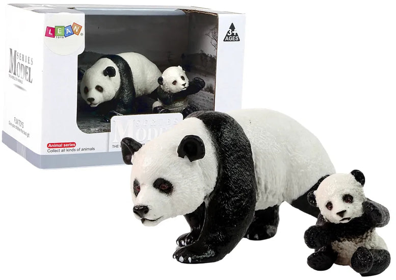 Pandos figūrėlių rinkinys – suaugusi panda ir jauniklis, „Animals of the World“ serija
