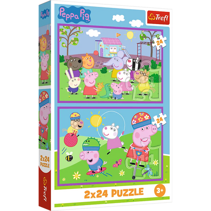 „Peppa žaidimų aikštelėje“ – dėlionė 2×24 detalių