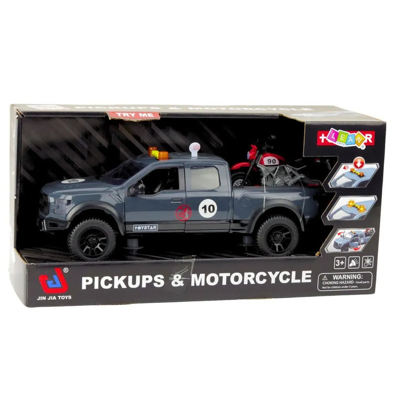 Pikapas su motociklu