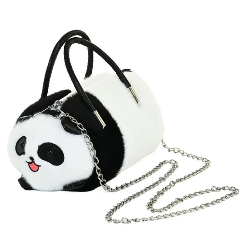 Pliušinė panda rankinė su grandinėle 20 cm