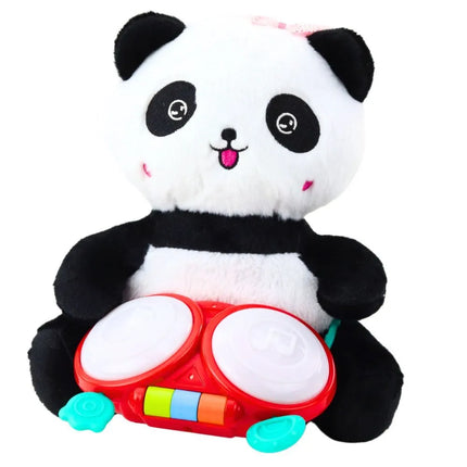 Pliušinė panda su būgneliais žaislas