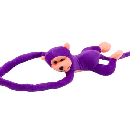 Pliušinė violetinė beždžionė su garsu, 80 cm
