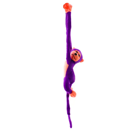 Pliušinė violetinė beždžionė su garsu, 80 cm