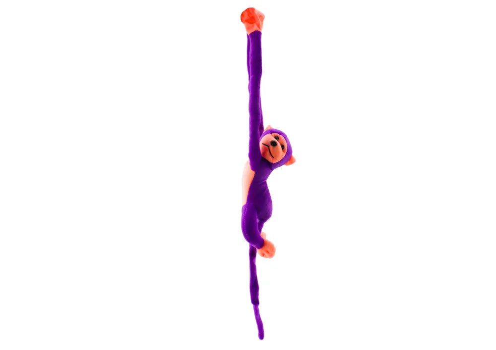 Pliušinė violetinė beždžionė su garsu, 80 cm