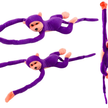 Pliušinė violetinė beždžionė su garsu, 80 cm