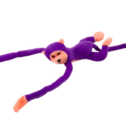 Pliušinė violetinė beždžionė su garsu, 80 cm