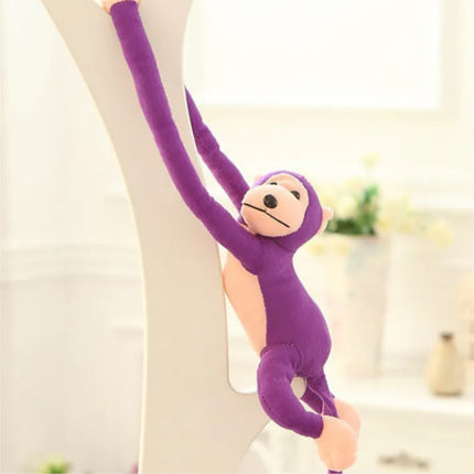 Pliušinė violetinė beždžionė su garsu, 80 cm