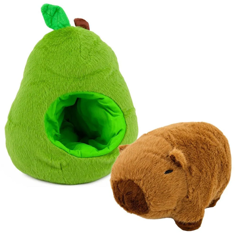 Pliušinis avokadas su kapibara 2‑in‑1, 35 cm
