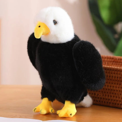 Pliušinis erelis juodai baltas 25 cm