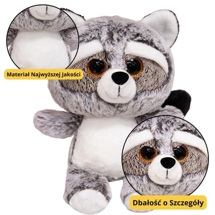 Pliušinis meškėnas su didelėmis akimis 22 cm