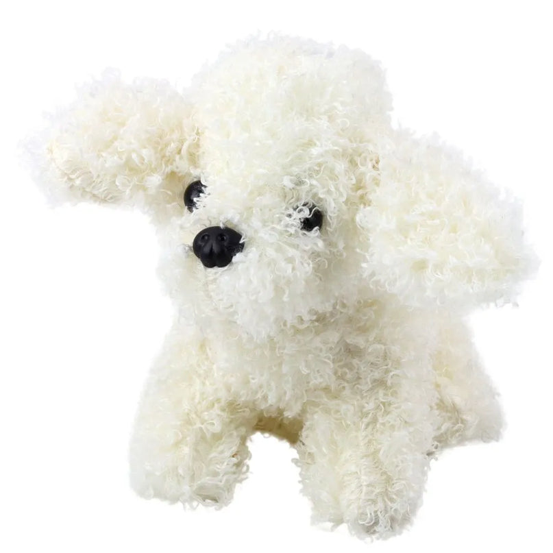 Pliušinis mini pudelis baltas 20 cm