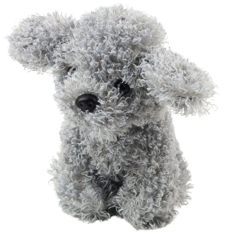 Pliušinis mini pudelis pilkas 20 cm