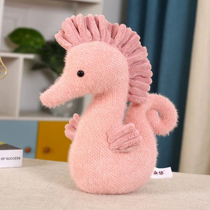Pliušinis rožinis jūrų arkliukas 25 cm
