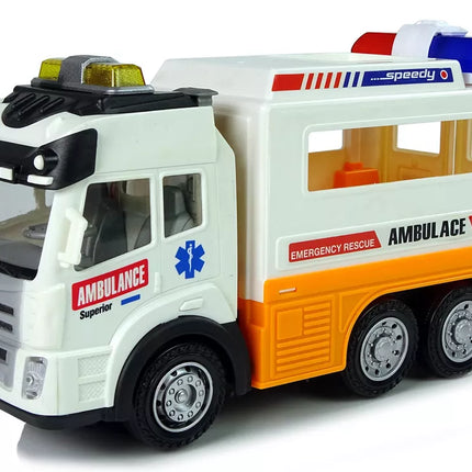 Greitosios pagalbos automobilis su šviesos efektu