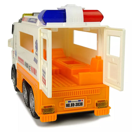 Greitosios pagalbos automobilis su šviesos efektu