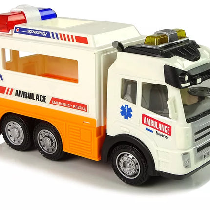 Greitosios pagalbos automobilis su šviesos efektu