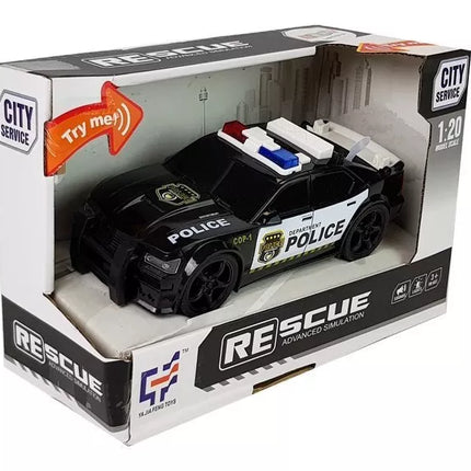 Policijos automobilis su garso ir šviesos efektais