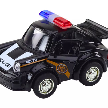 Klasikinis juodas policijos automobilis