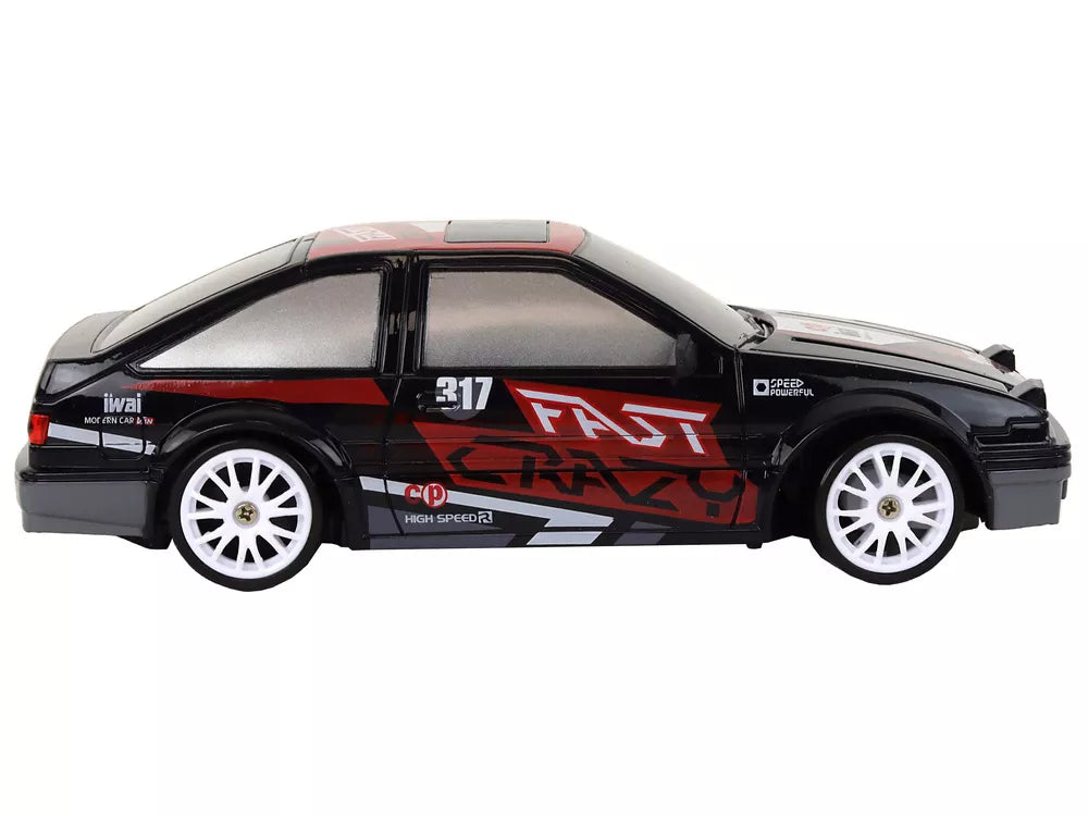 Nuotoliniu būdu valdomas sportinis automobilis R/C 1:24 Juodi keičiami ratai
