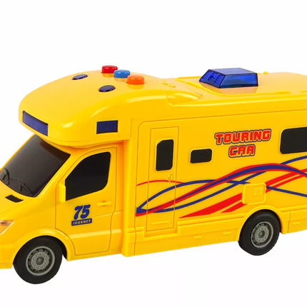 Geltonas kemperis su garso ir šviesų efektais