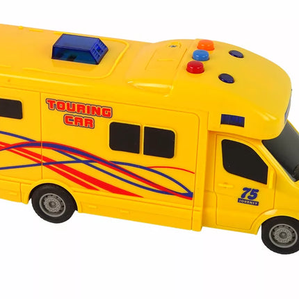 Geltonas kemperis su garso ir šviesų efektais