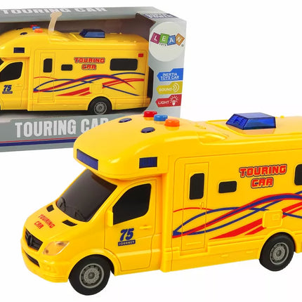 Geltonas kemperis su garso ir šviesų efektais