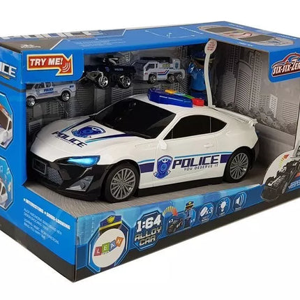 Policijos automobilis su policininko figurėle