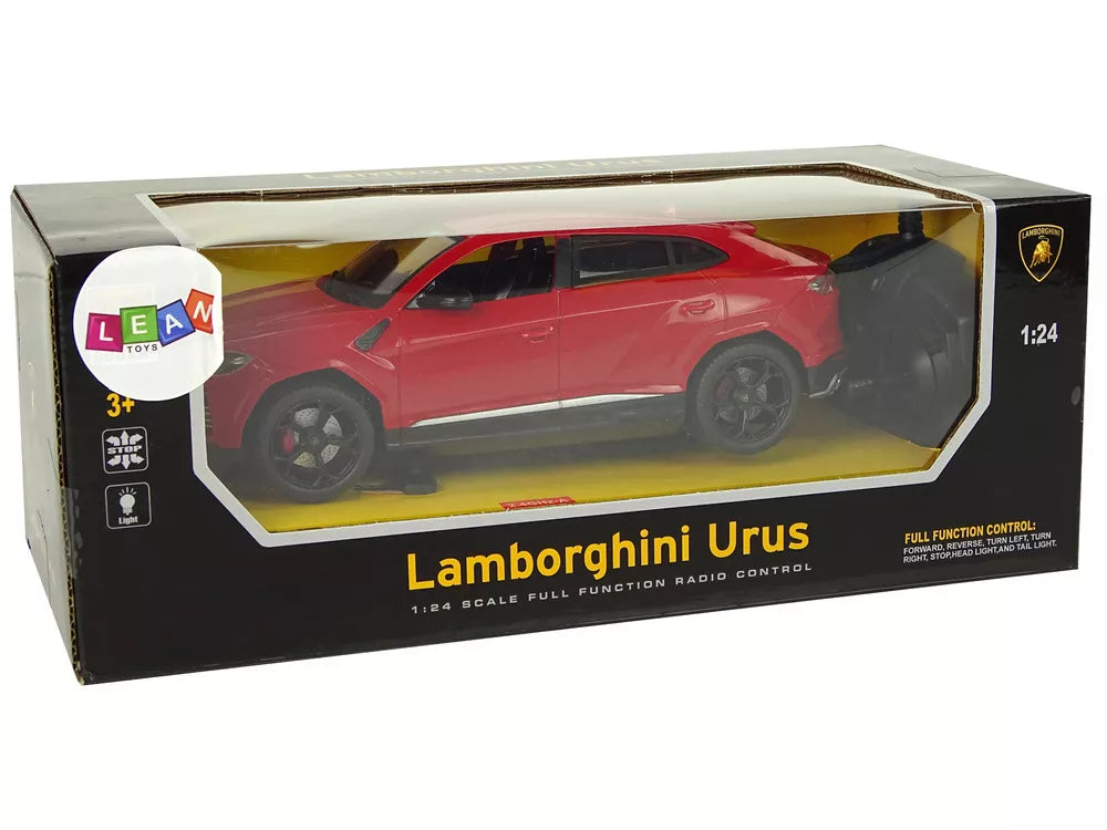 Automobilis R/C 1:24 Lamborghini Urus Red 2.4 G žibintai