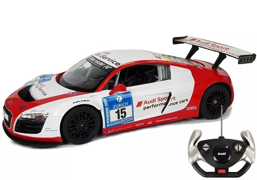 Automobilis R/C Audi R8 LMS Rastar 1:14 Baltai raudonas