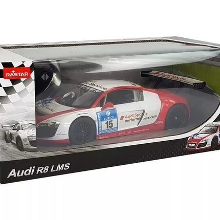 Automobilis R/C Audi R8 LMS Rastar 1:14 Baltai raudonas