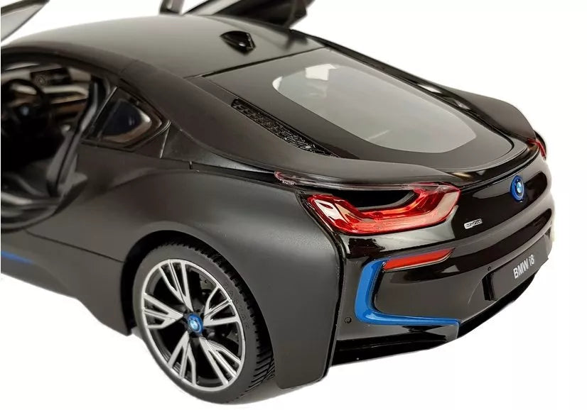 Automobilis R/C BMW i8 Rastar 1:14 Juodos spalvos automatinės durys