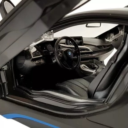 Automobilis R/C BMW i8 Rastar 1:14 Juodos spalvos automatinės durys