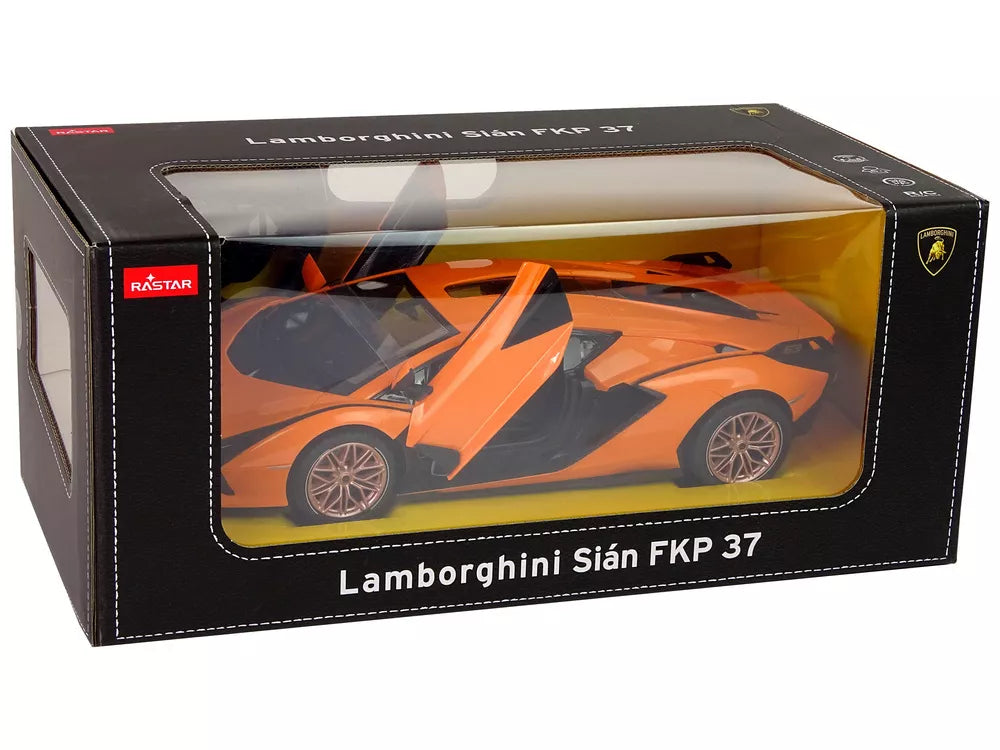 Automobilis R/C Lamborghini Sian FKP 37 Rastar 1:14 oranžinė nuotolinio valdymo pultas