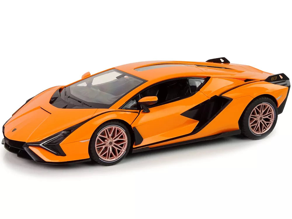 Automobilis R/C Lamborghini Sian FKP 37 Rastar 1:14 oranžinė nuotolinio valdymo pultas
