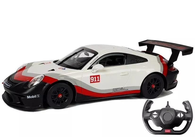 Automobilis R/C Porsche 911 GT3 CUP Rastar 1:14 Baltas