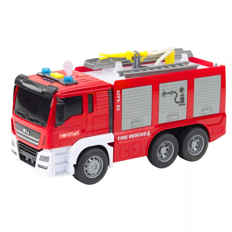 Žaislinis gaisrinės automobilis su šviesos ir garso efektais