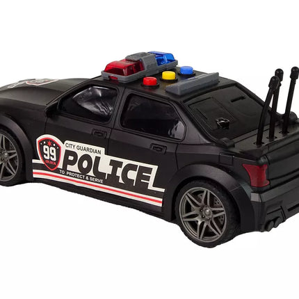 Juodas sportinis policijos automobilis