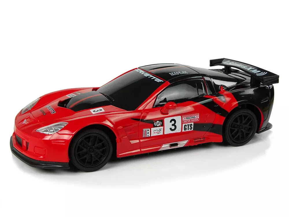 Sportinis automobilis R/C 1:24 Corvette C6.R raudonas 2.4 G žibintai