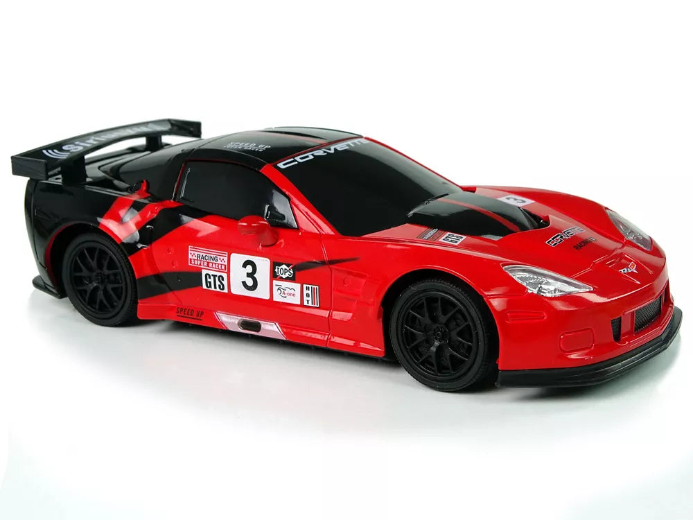 Sportinis automobilis R/C 1:24 Corvette C6.R raudonas 2.4 G žibintai