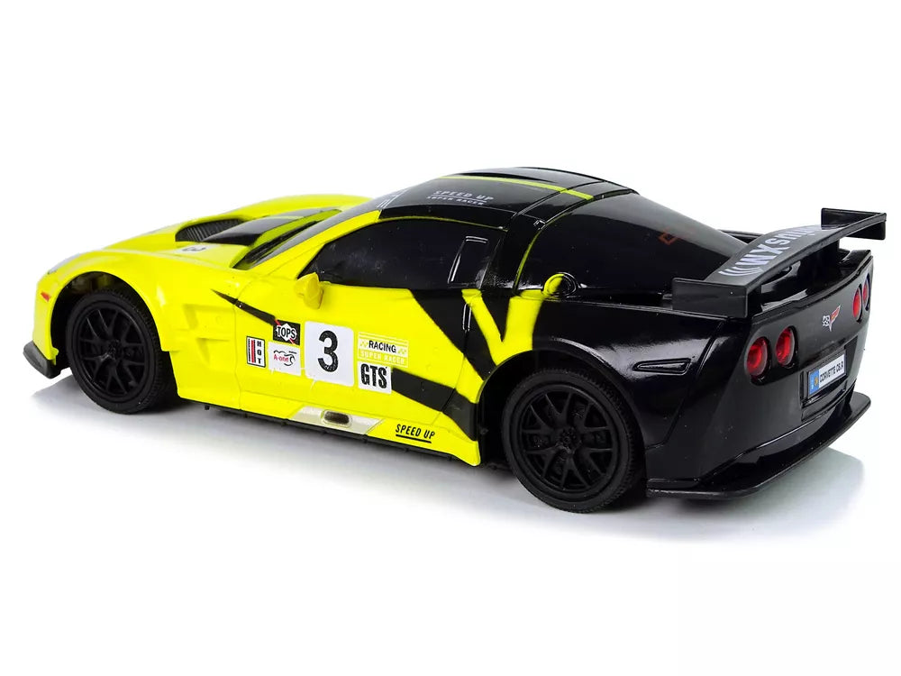 Sportinis automobilis R/C 1:24 Corvette C6.R geltonas 2.4 G žibintai