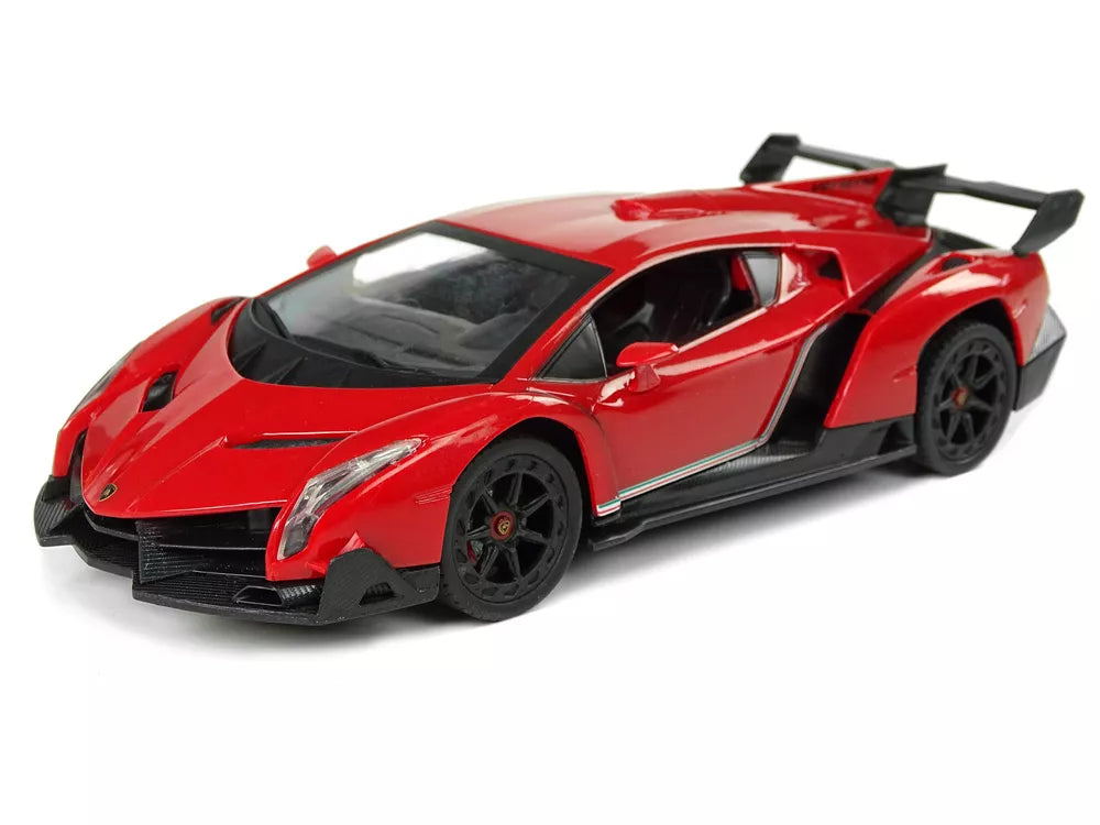 Sportinis automobilis R/C 1:24 Lamborghini Veneno Red 2.4 G Lights