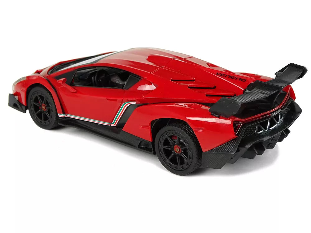 Sportinis automobilis R/C 1:24 Lamborghini Veneno Red 2.4 G Lights