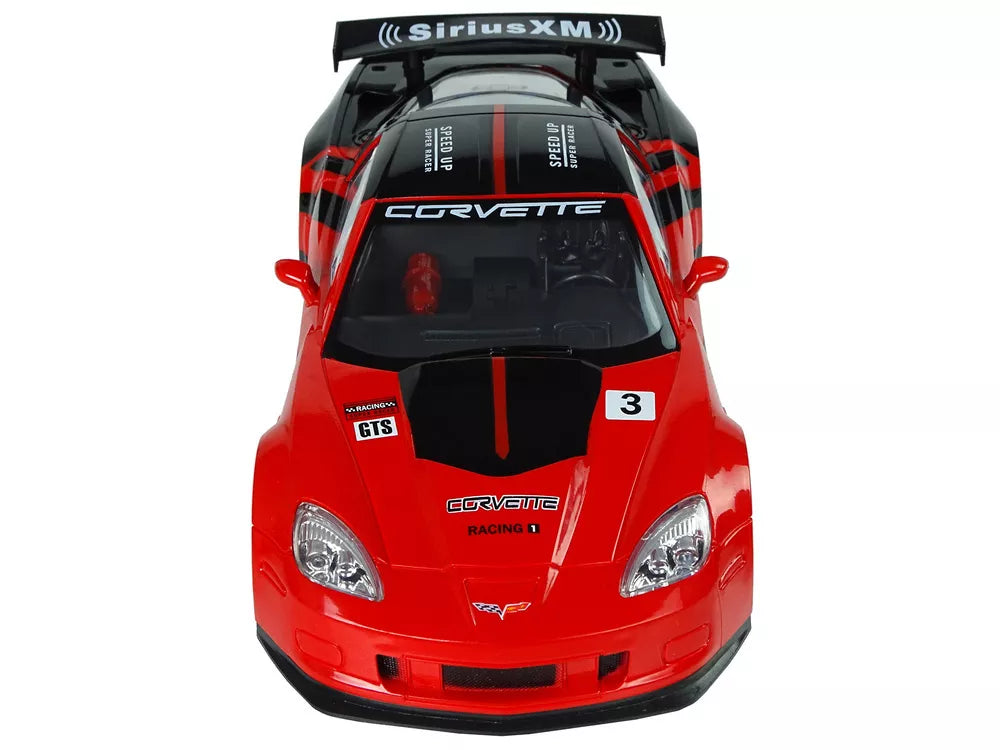 Lenktyninis sportinis automobilis R/C 1:18 Corvette C6.R raudonas 2.4 G žibintai