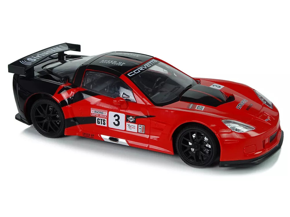 Lenktyninis sportinis automobilis R/C 1:18 Corvette C6.R raudonas 2.4 G žibintai